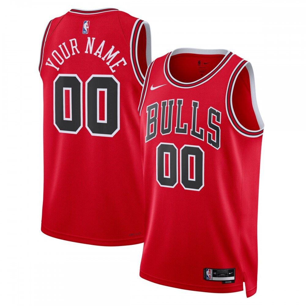 Chicago Bulls Unisex 2022/23 Swingman Custom Jersey Red - Icon Edition-Pro Kit Vault | Brand New 26/27 Sports Jerseys